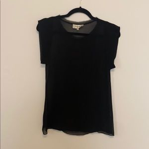 Rue Du Mail Paris Sheer Black Sleeveless Top S